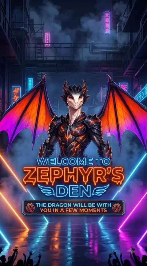 AI Video from prompt: Dragon character wings slowly unfurl and spread 