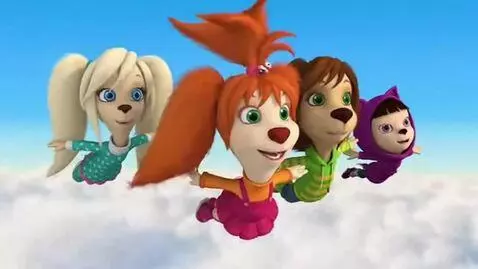 AI Video from prompt: Lisa barboskyna and her 3 sisters flyes and scre