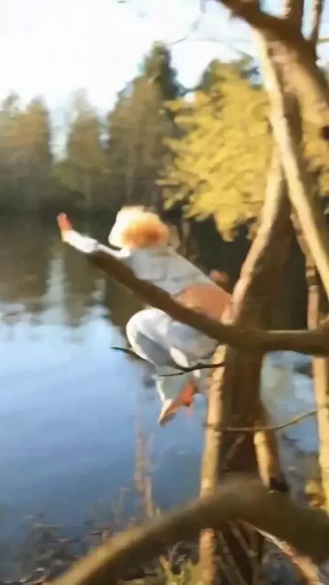 AI Video from prompt: The girl dives into the river.