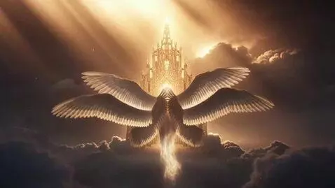 AI Video from prompt: A cinematic biblical scene showing a terrifying 