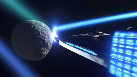 AI Video from prompt: Hostile aliens choose an asteroid and send it to