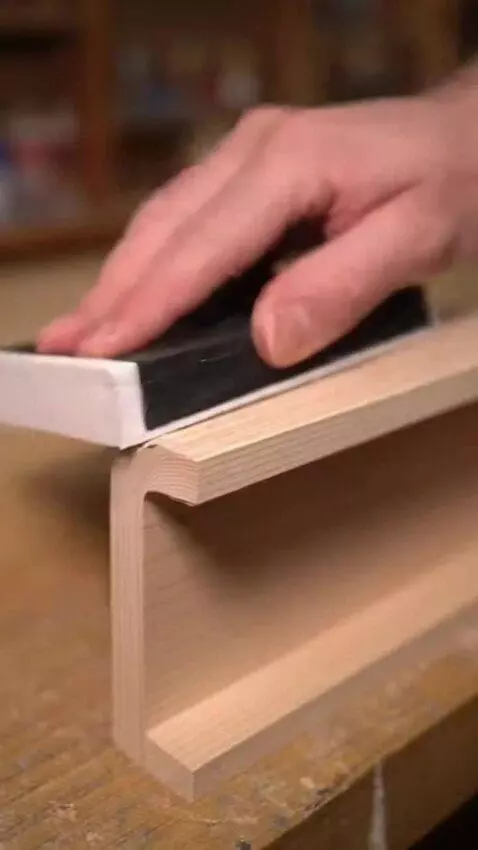 AI Video from prompt: Create a realistic, satisfying DIY woodworking v