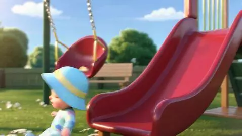 AI Video from prompt: Create a cheerful, colorful children’s nursery-r