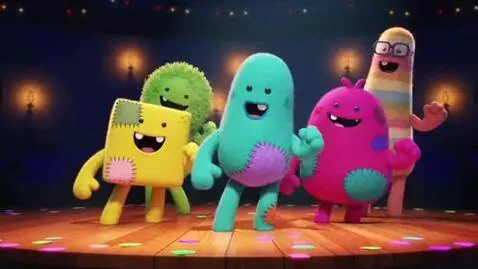 AI Video from prompt: Oddbods intro with singing broken rip Oddbods