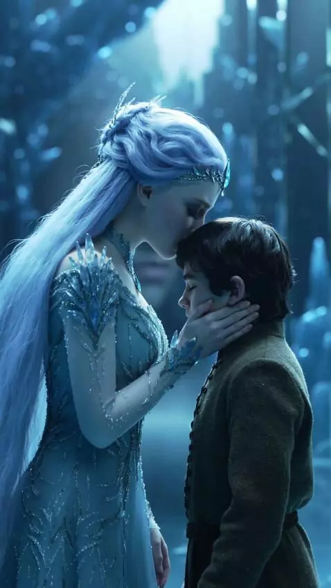 AI Video from prompt: A dark romantic fantasy, 8-10 seconds. The Snow 