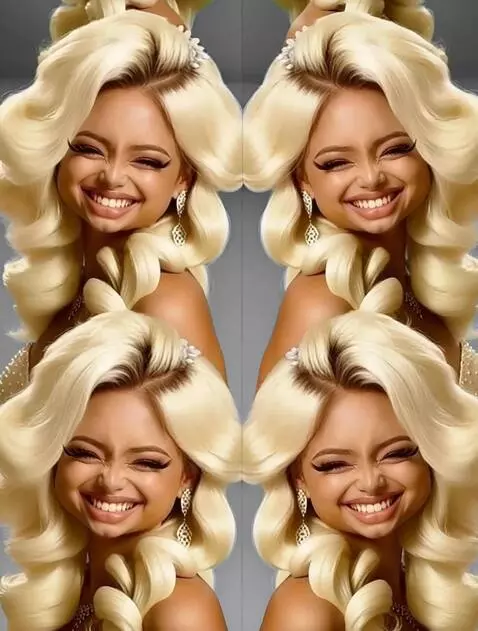 AI Video from prompt: A woman poses from various angles, quickly chang