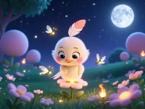AI Video from prompt: Cute original 3D preschool animation in a magica