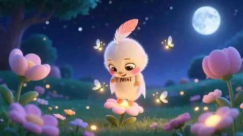 AI Video from prompt: Cute original 3D preschool animation in a magica