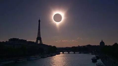 AI Video from prompt: Paris sous éclipse solaire