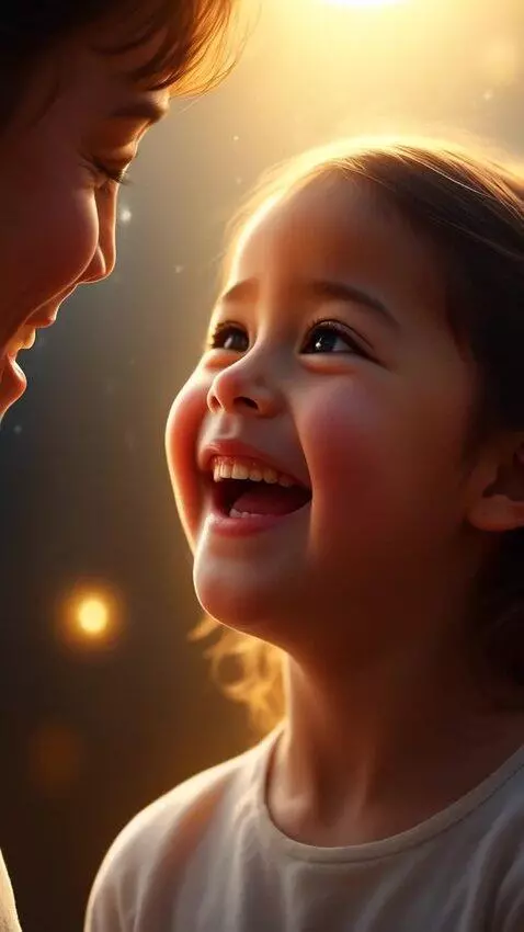 AI Video from prompt: Close-up of the same 7-year-old girl smiling wit