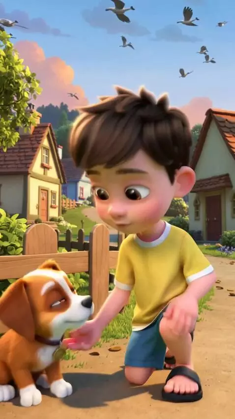 AI Video from prompt: Create a 60-second heartwarming 3D animated cart