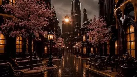 AI Video from prompt: Use reference for chocolate street but put brigh