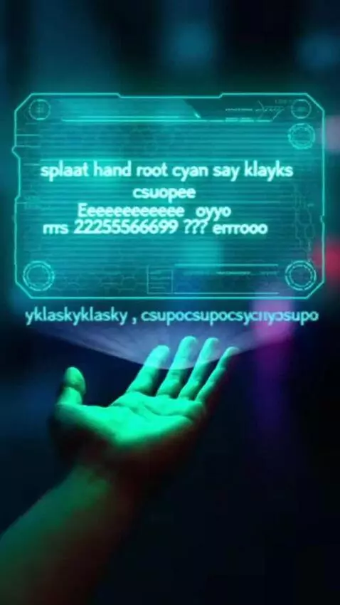AI Video from prompt: splaat hand root cyan say klayks csuop Eeeeee oy