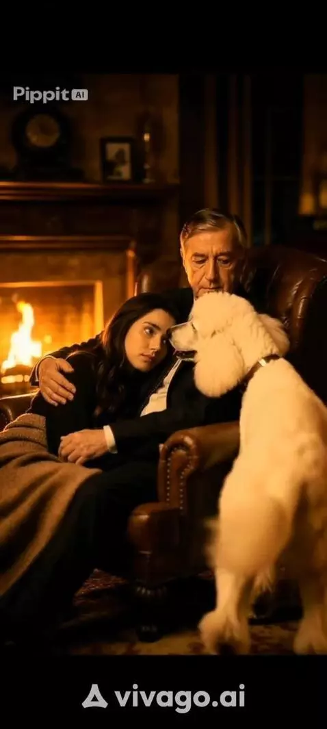 AI Video from prompt: He poodle comfort the sick lady