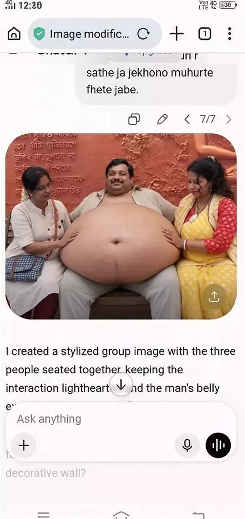 AI Video from prompt: Create a video where this super fat man is danci