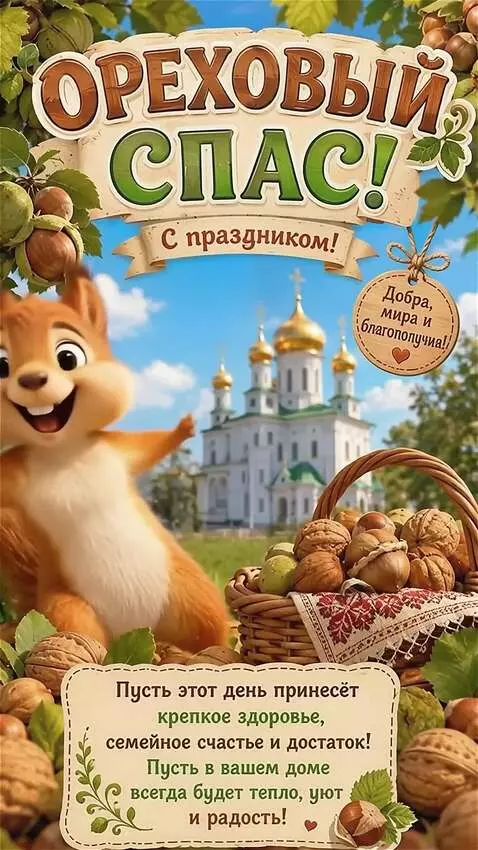 AI Video from prompt: A Squirrel laughs, dances, and offers a nut to t