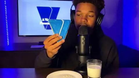 AI Video from prompt: sam asmr eating viacom of doom