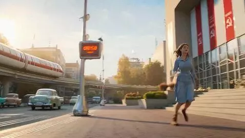 AI Video from prompt: Soviet movie. Alternative history world (USSR wi