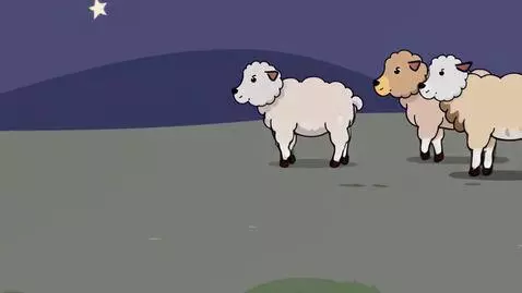 AI Video from prompt: A cute illustration of a sheep walking to the ri