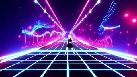 AI Video from prompt: A rave-inspired animated short showing a charact