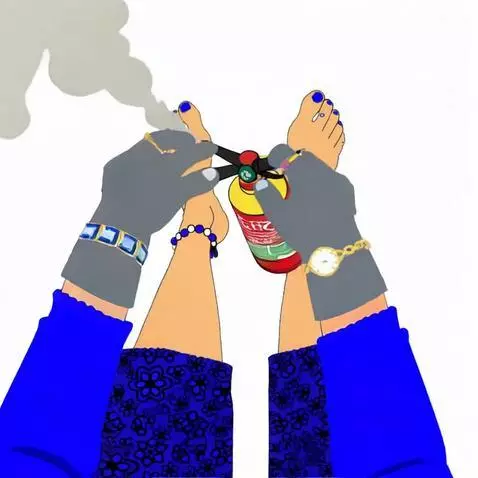 AI Video from prompt: gloved hands with bracelet and wristlet watch ta
