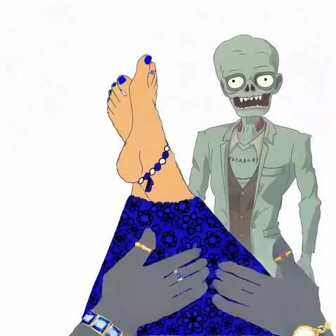 AI Video from prompt: feet hypnotizing near zombies first person view