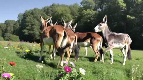 AI Video from prompt: Dancing donkeys