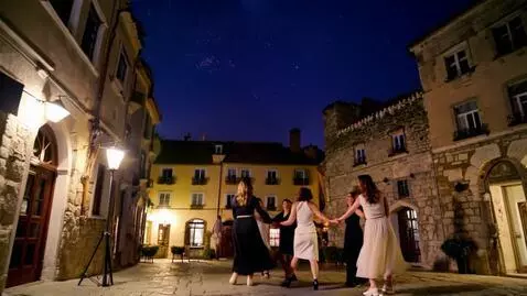AI Video from prompt: Dancing at night in France