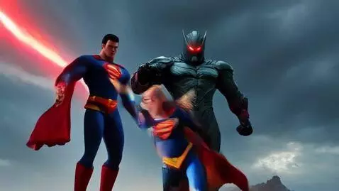 AI Video from prompt: Superman and Supergirl fighting Darkseid