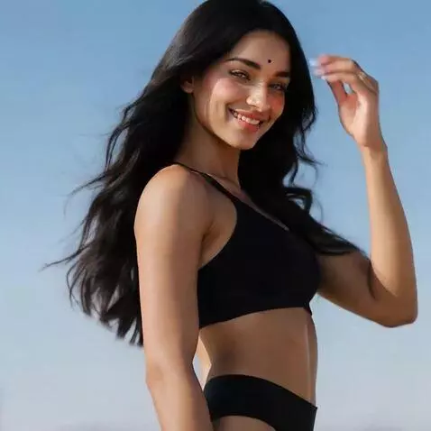 AI Video from prompt: She captivates with her sensual movements, locki