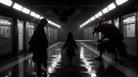 AI Video from prompt: Black and white Japanese anime noir, cinematic s