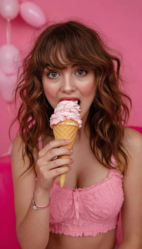 AI Video from prompt: Eating ice-cream