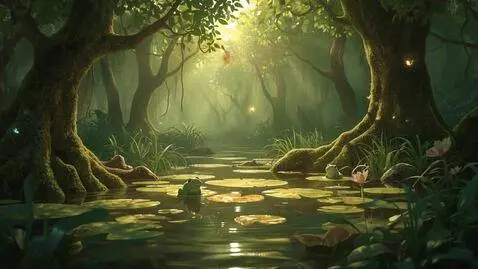 AI Video from prompt: Ultra detailed digital painting of a magical swa