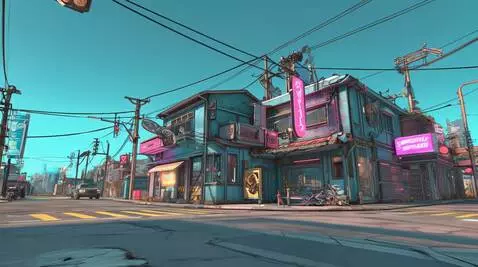 AI Video from prompt: zoom in on this intersection and turn down the s