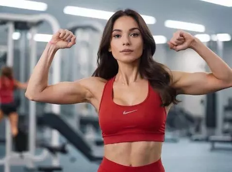 AI Video from prompt: she do exercise and look natural and real. she s