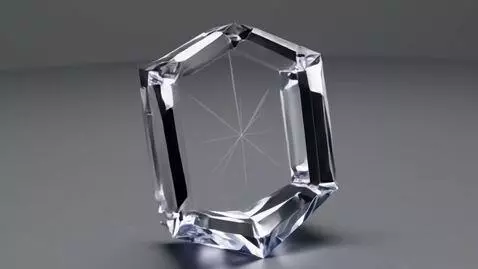 AI Video from prompt: "Macro cinematic animation: a raw natural zircon