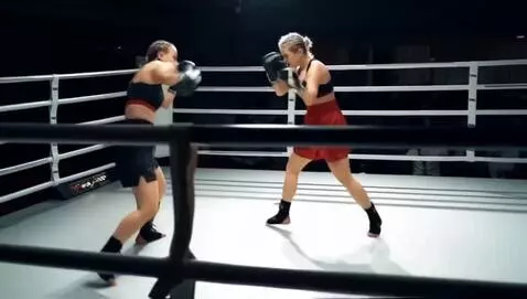 AI Video from prompt: sexy adult female boxing match