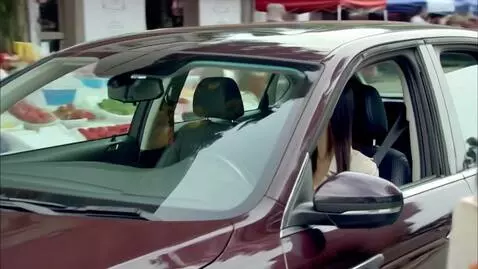 AI Video from prompt: A woman escorted by her car to the market