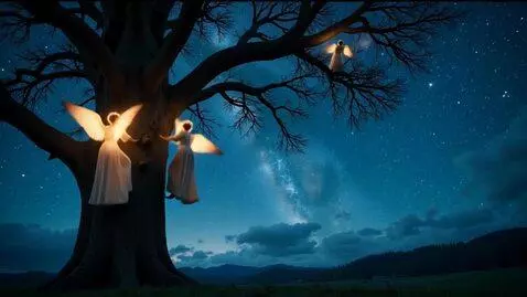 AI Video from prompt: "Make the stars twinkle, transform the people cl
