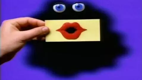 AI Video from prompt: Over a static violet background, a black ink sta