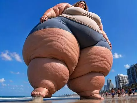 AI Video from prompt: have her be a 30 foot  giant walking down the th