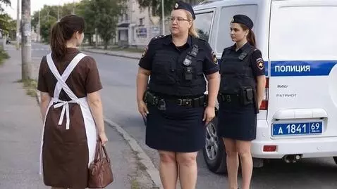 AI Video from prompt: Russia, summer, day, a provincial town. A white 