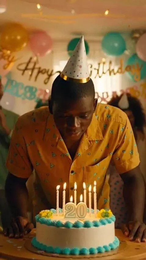 AI Video from prompt: make me a video of a man celebrating his birthda