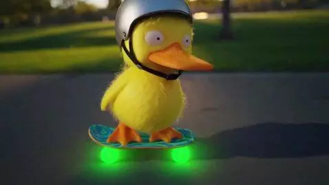 AI Video from prompt: Psyduck skate