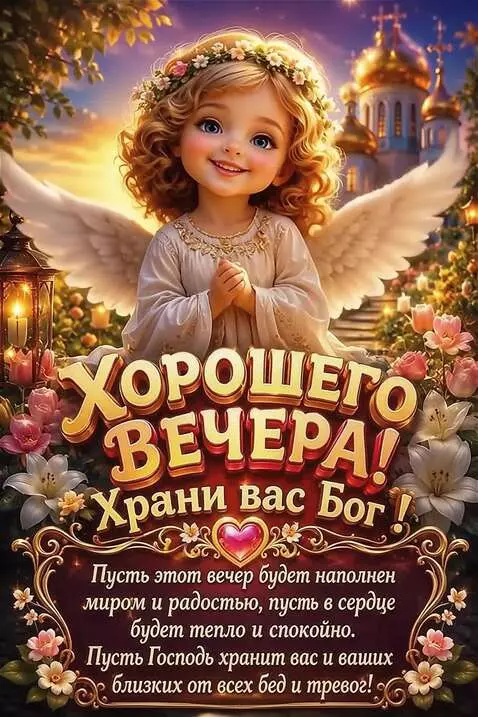 AI Video from prompt: The Angel smiles, flaps its wings, and blows kis