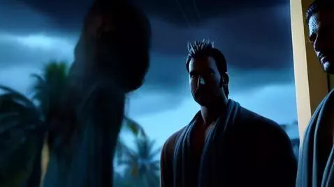AI Video from prompt: Style: Cinematic ancient Tamilakam romance, smal
