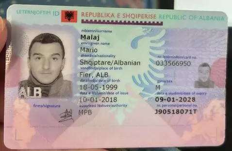 AI Video from prompt: ake this man in id hold his id behind him and a 