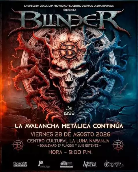 AI Video from prompt: Heavy metal concert poster with infernal aesthet