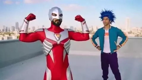 AI Video from prompt: "varun" as the crimson chin flexing his pecs and