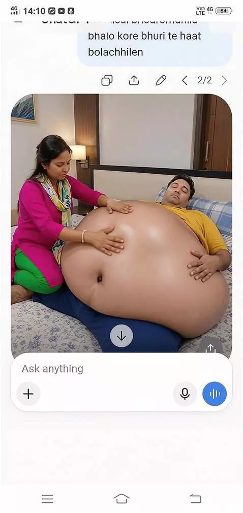 AI Video from prompt: Create a video where this super fat man is walki
